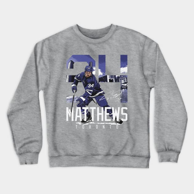 Auston Matthews Toronto Landmark Crewneck Sweatshirt by lavonneroberson